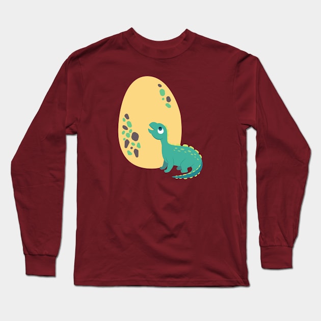 Dinosaur and egg Long Sleeve T-Shirt by m-laP